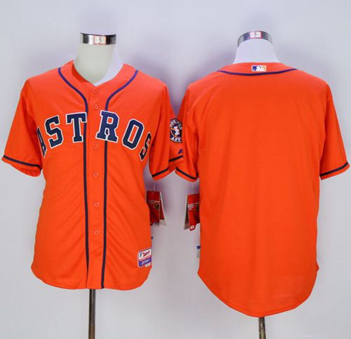 Astros Blank Orange Cool Base Stitched MLB Jersey - Click Image to Close